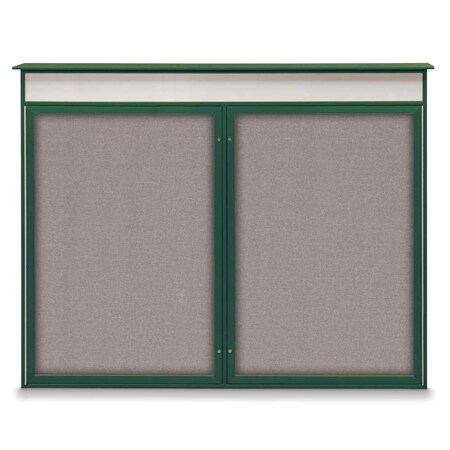United Visual Products Single Door Enclosed Indoor Letterboard UV1124SD4824-WHITE-BARBLU